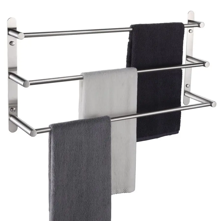 Bath Towel Bars Stainless Steel Bathroom 3Tiers Ladder Towel Rack Wall Mount Towels Shelves, Brushed Nickel, B5002BRL24
Bath Towel Bars Stainless Steel Bathroom 3Tiers Ladder Towel Rack Wall Mount Towels Shelves, Brushed Nickel, B5002BRL24