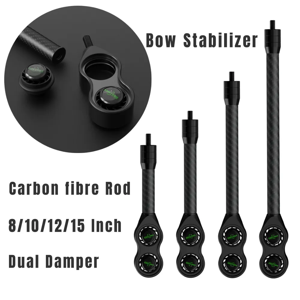Archery Carbon Stabilizer 8/10/12/15 Inch Shock Absorption Damper Compound Bow Balance Bar Target Hunting Shooting Accessories
Archery Carbon Stabilizer 8/10/12/15 Inch Shock Absorption Damper Compound Bow Balance Bar Target Hunting Shooting Accessories