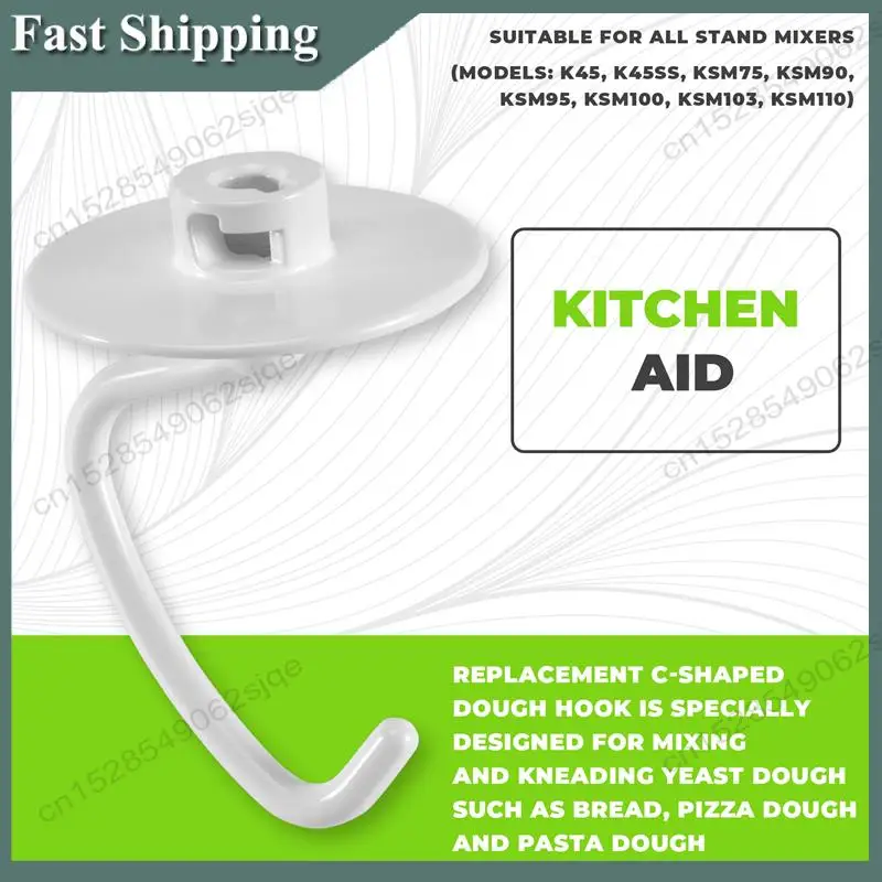 -ABKM K45DH Замена крючка для теста, совместимая с кулисными миксерами Kitchenaid 4,5 QT KSM90 и K45
-ABKM K45DH Замена крючка для теста, совместимая с кулисными миксерами Kitchenaid 4,5 QT KSM90 и K45