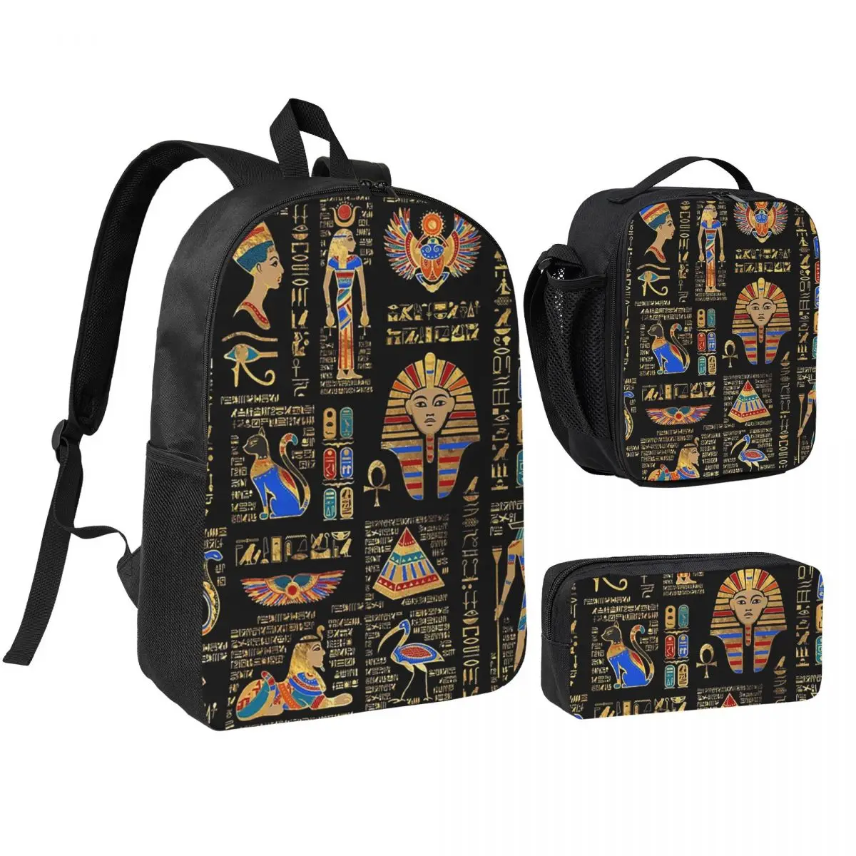 Egyptian Hieroglyphs And Deities Backpack Boys Girls BookBag School Bag Shoulder Bags 3ps Insulated Lunch Bag Pencil Case
Egyptian Hieroglyphs And Deities Backpack Boys Girls BookBag School Bag Shoulder Bags 3ps Insulated Lunch Bag Pencil Case