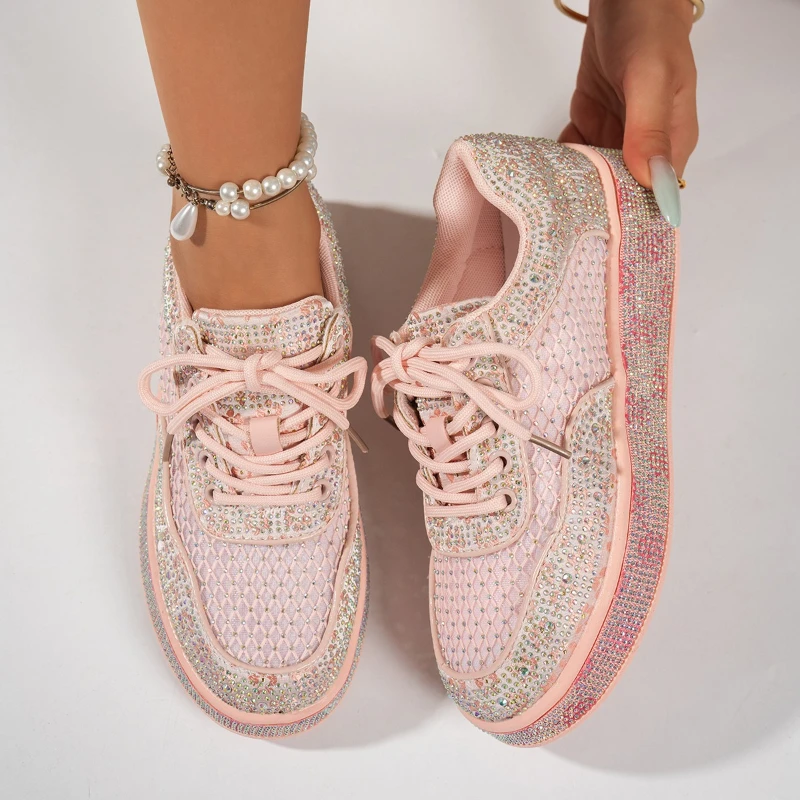 High-quality Appearance Level Platform Lace-up Crystal-embroidered Comfortable Anti-slip Breathable Sports Women's Single Shoes
High-quality Appearance Level Platform Lace-up Crystal-embroidered Comfortable Anti-slip Breathable Sports Women's Single Shoes