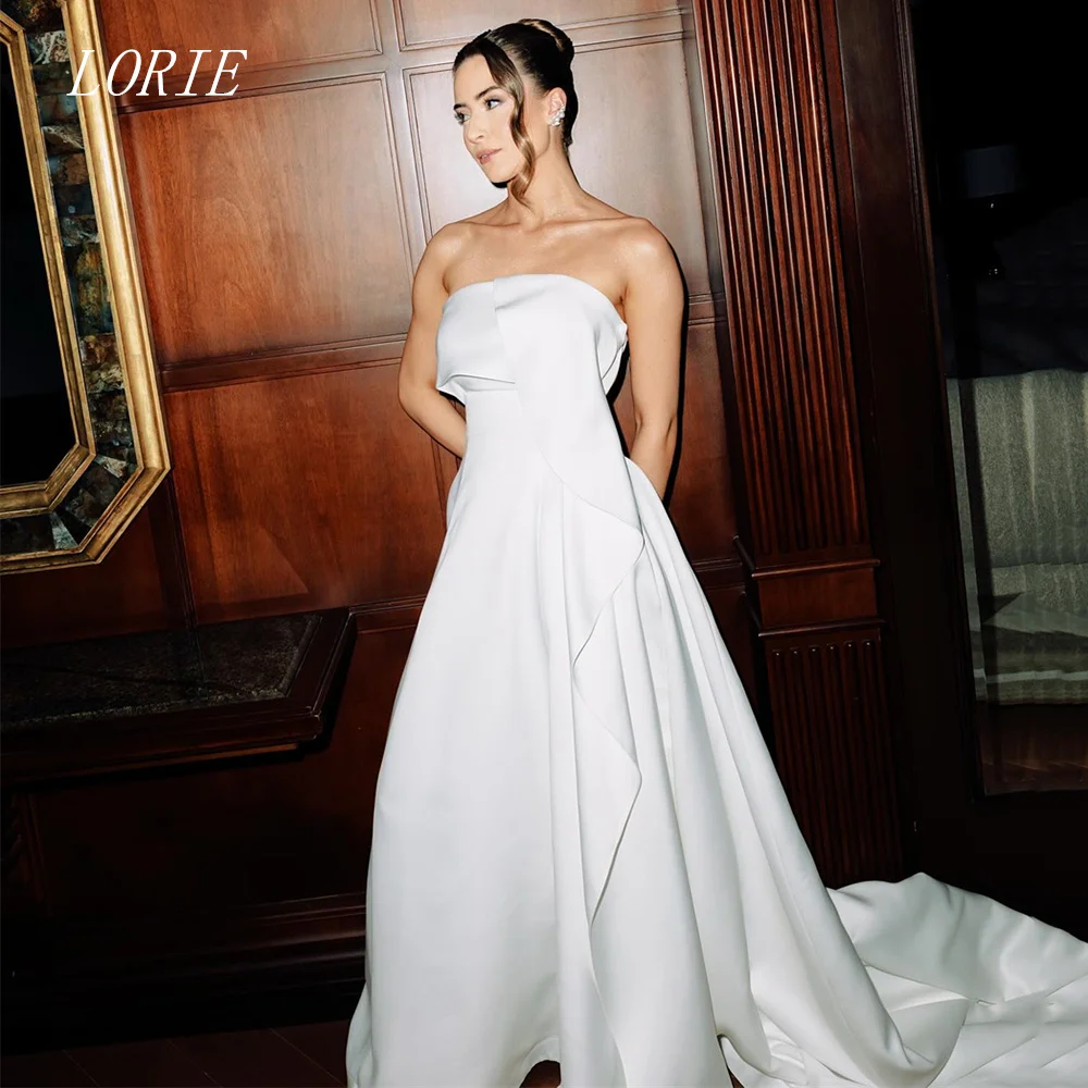 LORIE Luxury A Line Wedding Dress Simple Strapless Bridal Dresses Noval Temperament Wedding Gown Customized 2026
LORIE Luxury A Line Wedding Dress Simple Strapless Bridal Dresses Noval Temperament Wedding Gown Customized 2026