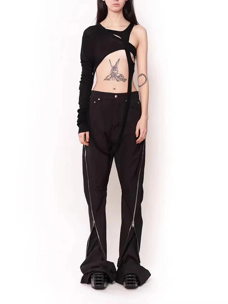 y2k Asymmetric Deconstructed Hollow Out Short Top Sexy Chic Multi Wear Single Sleeve Black Women's Top 2024 Summer New
y2k Asymmetric Deconstructed Hollow Out Short Top Sexy Chic Multi Wear Single Sleeve Black Women's Top 2024 Summer New