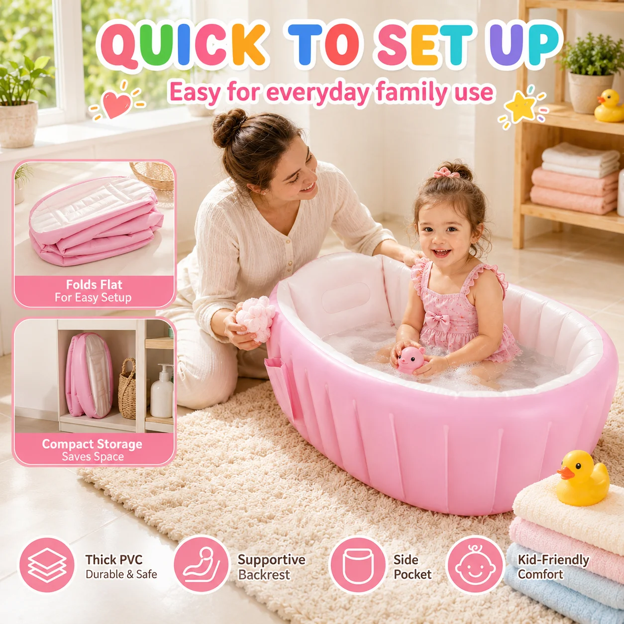 1PC Portable Inflatable Bathtub, Adult Folding Spa Soaking Tub PVC Thickened Bath, Barrel Air Cushion Tub for Home Bathroom
1PC Portable Inflatable Bathtub, Adult Folding Spa Soaking Tub PVC Thickened Bath, Barrel Air Cushion Tub for Home Bathroom