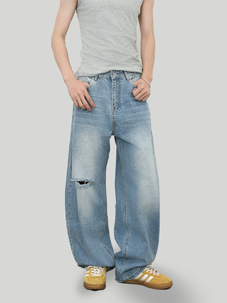 American Sle Men's Ripped Denim Jeans CleanFit Bend Knife Hole Design Waed Loose Wide Leg Pants Casual Straight Fit
American Sle Men's Ripped Denim Jeans CleanFit Bend Knife Hole Design Waed Loose Wide Leg Pants Casual Straight Fit