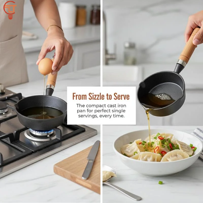 Small Cast Iron Frying Pan for Eggs Nonstick Mini Skillet Double Spouts Thickened Pot for Fast Meals
Small Cast Iron Frying Pan for Eggs Nonstick Mini Skillet Double Spouts Thickened Pot for Fast Meals