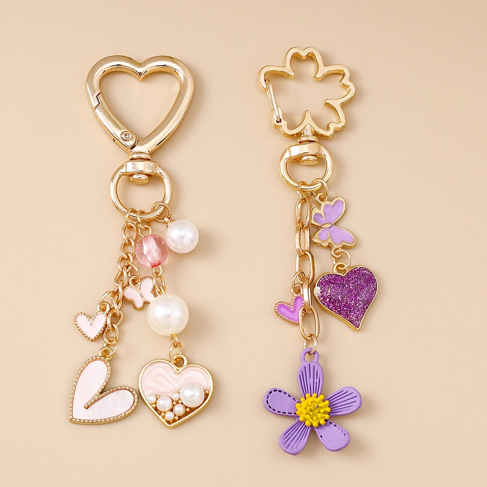 New Enamel Love Heart Keychain Flower Key Ring Pendants for Women Girls Handbag Decor DIY Handmade Key Chain Gifts
New Enamel Love Heart Keychain Flower Key Ring Pendants for Women Girls Handbag Decor DIY Handmade Key Chain Gifts