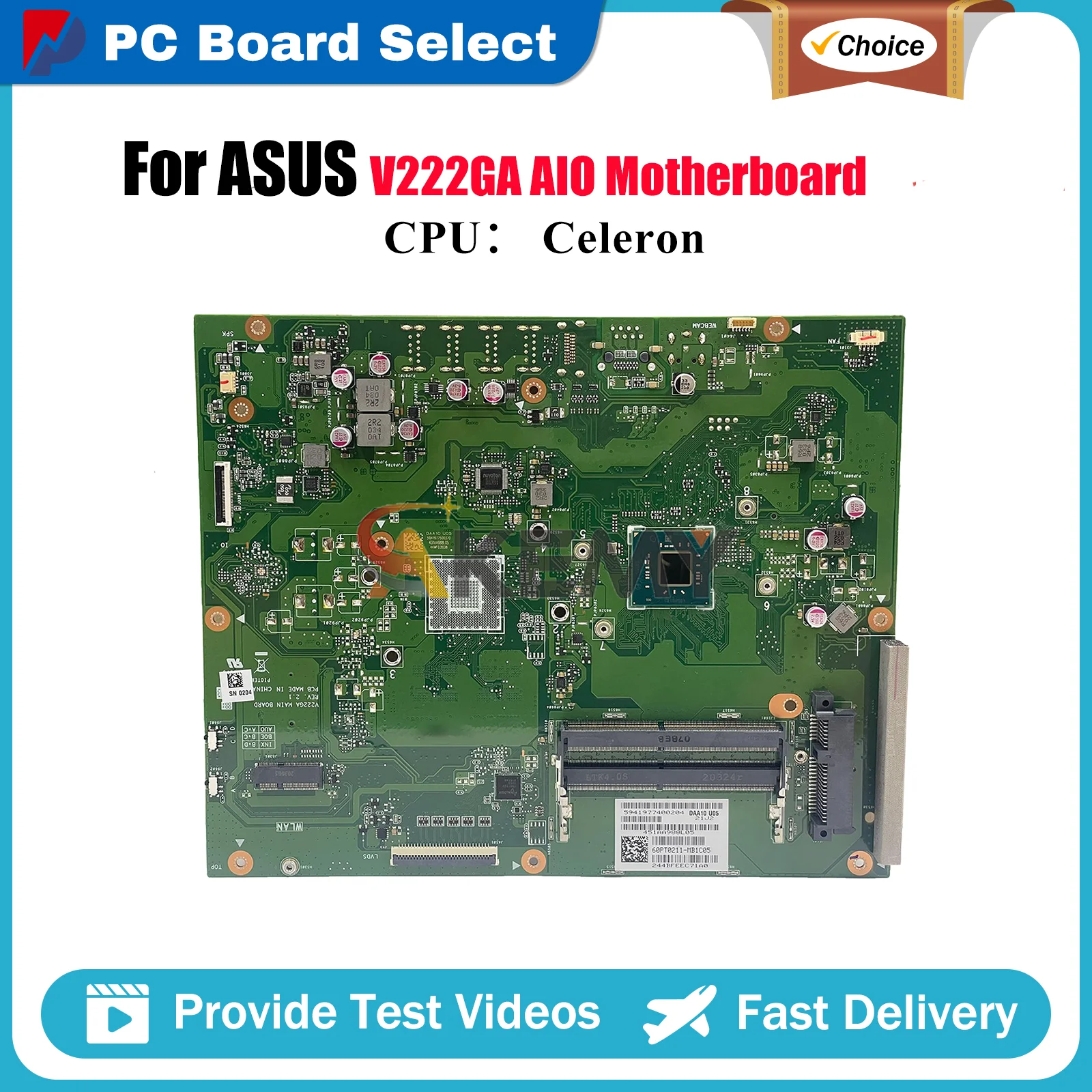 V222GA Motherboard For ASUS Vivo AiO V222G V222GA V222GB Mainboard With Celeron CPU 100% tests OK fast shipping High quality
V222GA Motherboard For ASUS Vivo AiO V222G V222GA V222GB Mainboard With Celeron CPU 100% tests OK fast shipping High quality
