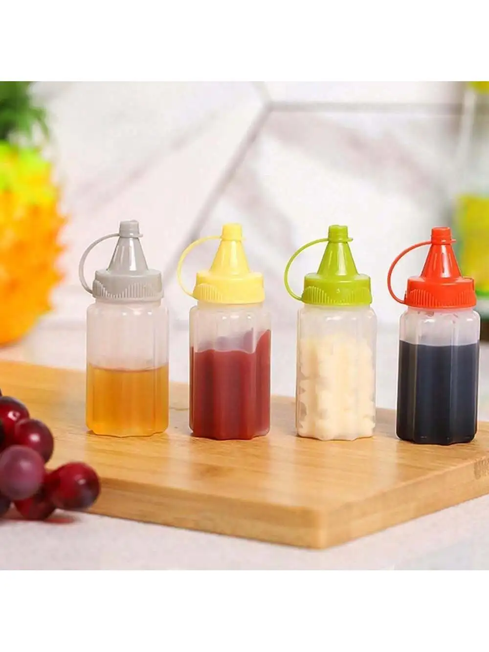 2/4/6Pcs Portable PP Sauce Squeeze Bottles Mini Translucent Condiment Jars Leakproof for Outdoor Camping Picnic BBQ
2/4/6Pcs Portable PP Sauce Squeeze Bottles Mini Translucent Condiment Jars Leakproof for Outdoor Camping Picnic BBQ