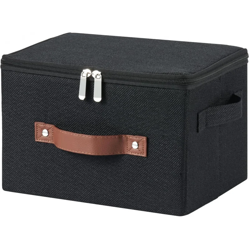 Bins with Zipper Lid Cotton Linen Fabric Lidded Storage Baskets Boxes Foldable Washable Closet Shelf Clothes Organizer C
Bins with Zipper Lid Cotton Linen Fabric Lidded Storage Baskets Boxes Foldable Washable Closet Shelf Clothes Organizer C