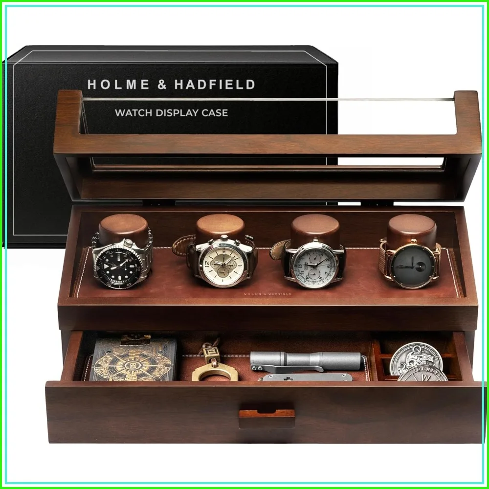 Premium 4 Slot Watch Box for Men – Wooden Display Case with Leather Lining & Drawer, Handcrafted Luxury Organizer
Premium 4 Slot Watch Box for Men – Wooden Display Case with Leather Lining & Drawer, Handcrafted Luxury Organizer