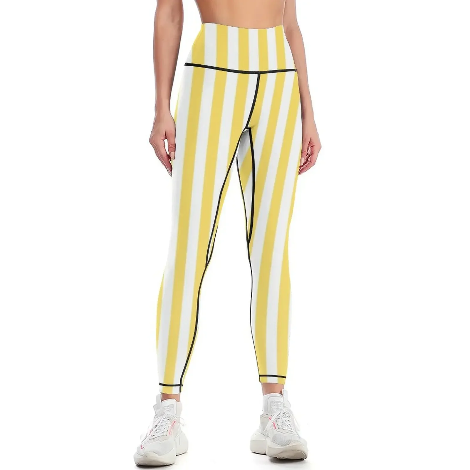 Yellow and White Stripes Pattern Leggings joggers for fitness set gym Fitness's gym clothes Training pants Womens Leggings
Yellow and White Stripes Pattern Leggings joggers for fitness set gym Fitness's gym clothes Training pants Womens Leggings
