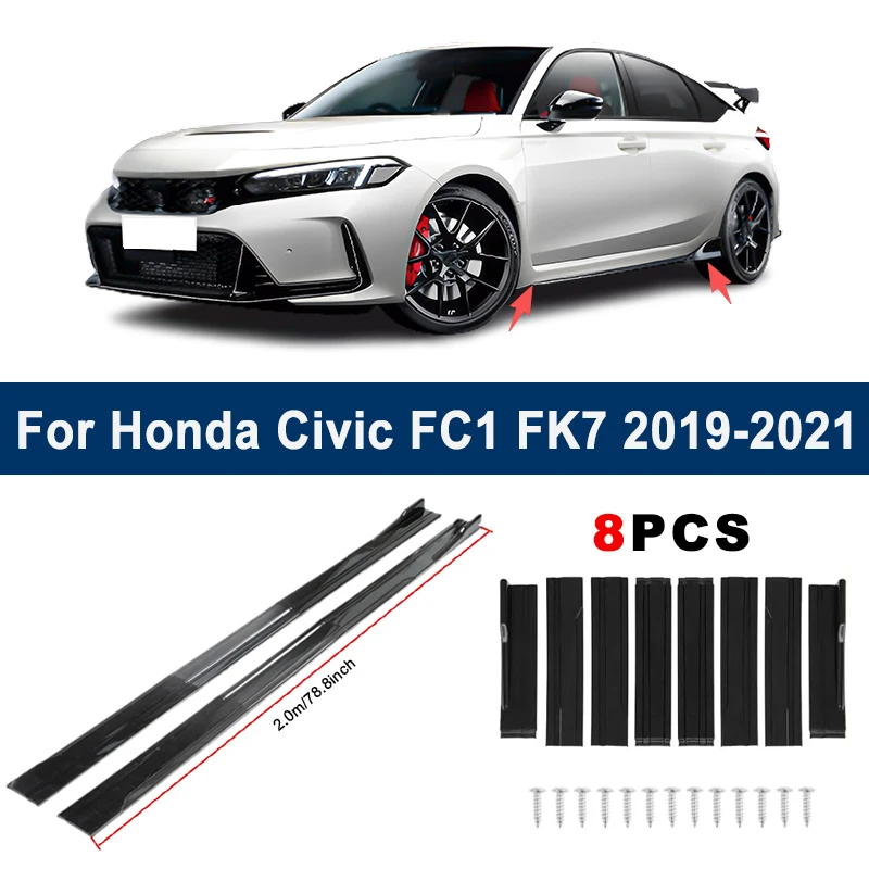 2m Sectional Side Skirt Extension Lips For Honda Civic FC1 FK7 2019-2021 - Racing Side Spoiler Car Modified Body Kit Accessory
2m Sectional Side Skirt Extension Lips For Honda Civic FC1 FK7 2019-2021 - Racing Side Spoiler Car Modified Body Kit Accessory