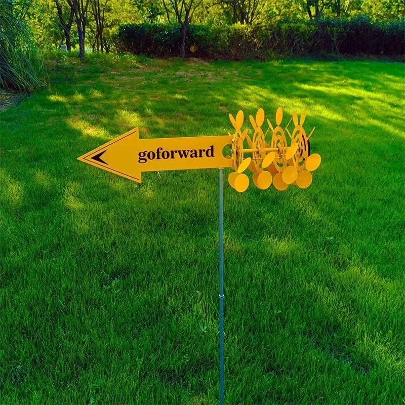 Yellow Wind Vane Metal Garden Windmill Sculpture Outdoor Yard Lawn Spinner Arrow Stake Ornament for Landscape Decoration
Yellow Wind Vane Metal Garden Windmill Sculpture Outdoor Yard Lawn Spinner Arrow Stake Ornament for Landscape Decoration