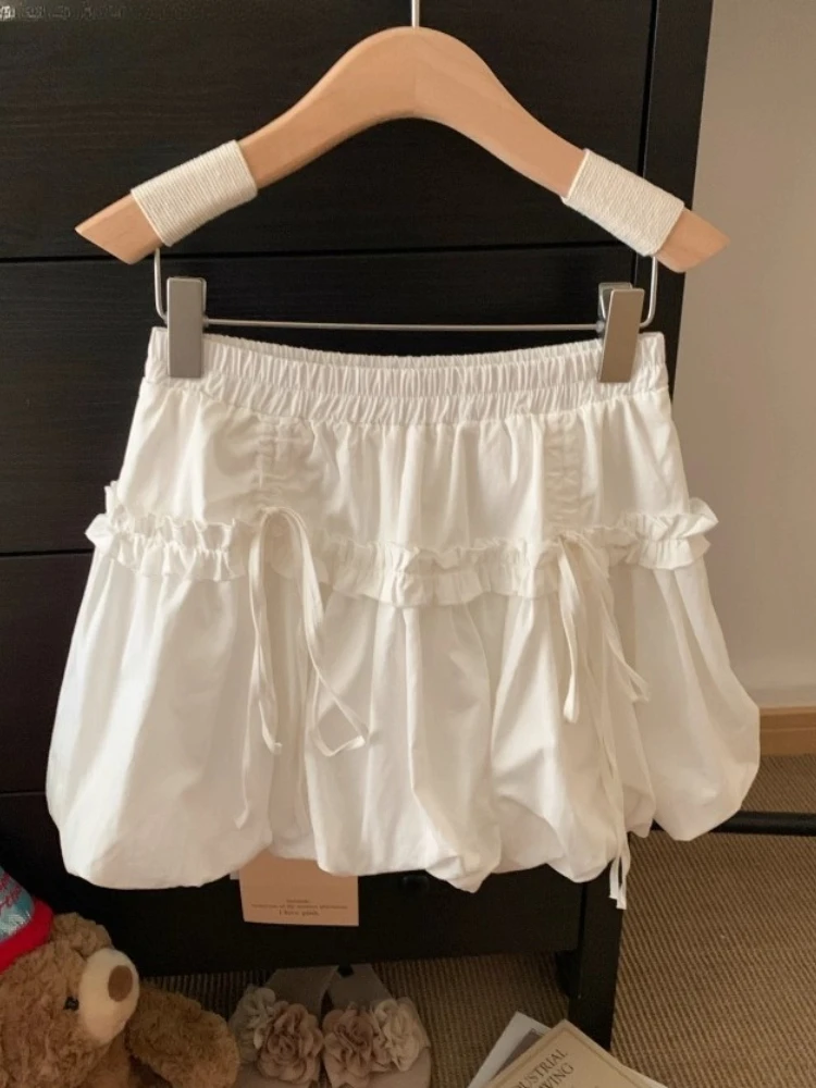 Y2k Sweet Skirts Solid Color Ruffles Draw String Pleated High Waist Mini Skirt 2025 Summer New Spicy Girl A-line Women Clothing
Y2k Sweet Skirts Solid Color Ruffles Draw String Pleated High Waist Mini Skirt 2025 Summer New Spicy Girl A-line Women Clothing
