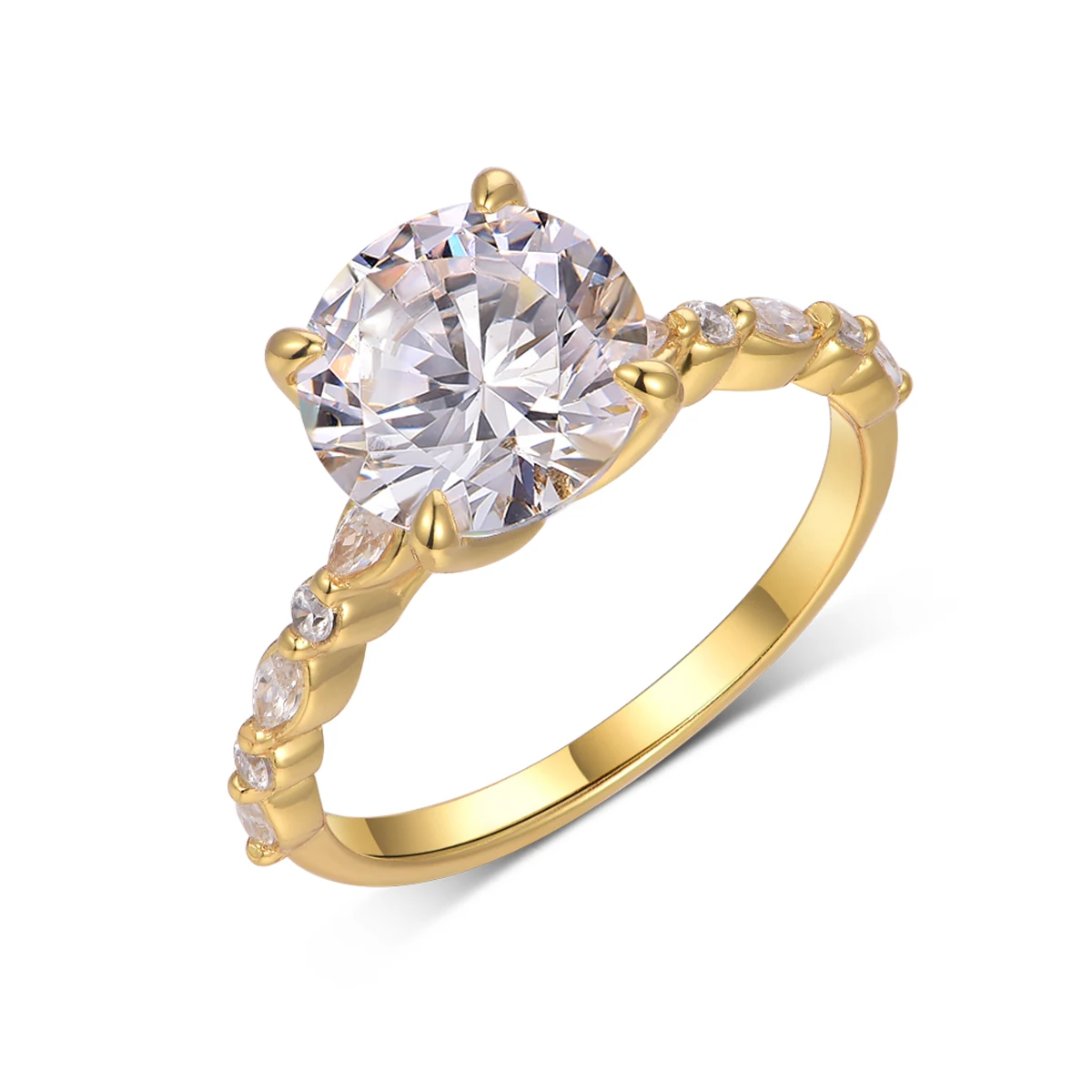 Round Moissanite Diamond Luxury Flower Bud S925 Silver Plated 18K Gold Women's Ring Main stone 3.0ct/9.0mm
Round Moissanite Diamond Luxury Flower Bud S925 Silver Plated 18K Gold Women's Ring Main stone 3.0ct/9.0mm