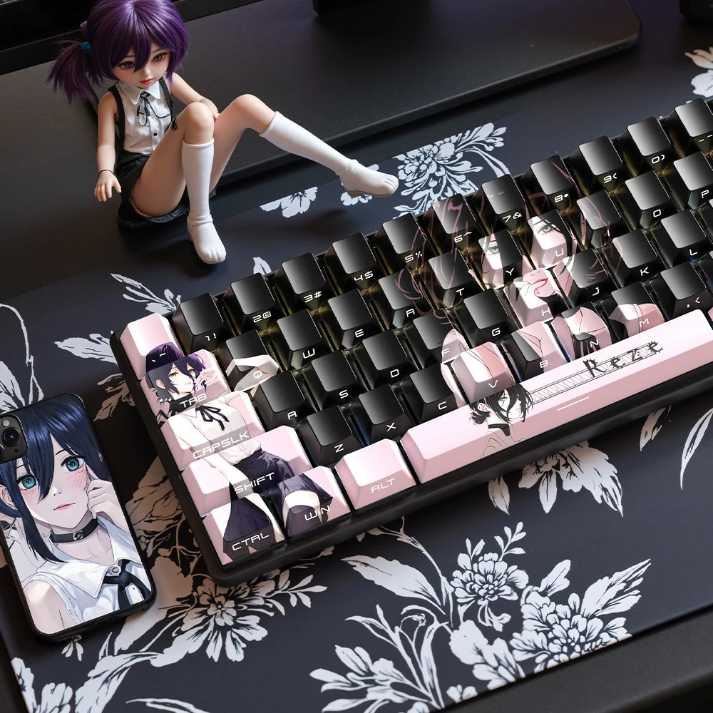 Пользовательские колпачки для клавиш в стиле аниме с боковой подсветкой, 129 клавиш, сублимационная краска, колпачок из ПБТ, вишневый профиль для переключателей MX, игровая клавиатура
Пользовательские колпачки для клавиш в стиле аниме с боковой подсветкой, 129 клавиш, сублимационная краска, колпачок из ПБТ, вишневый профиль для переключателей MX, игровая клавиатура