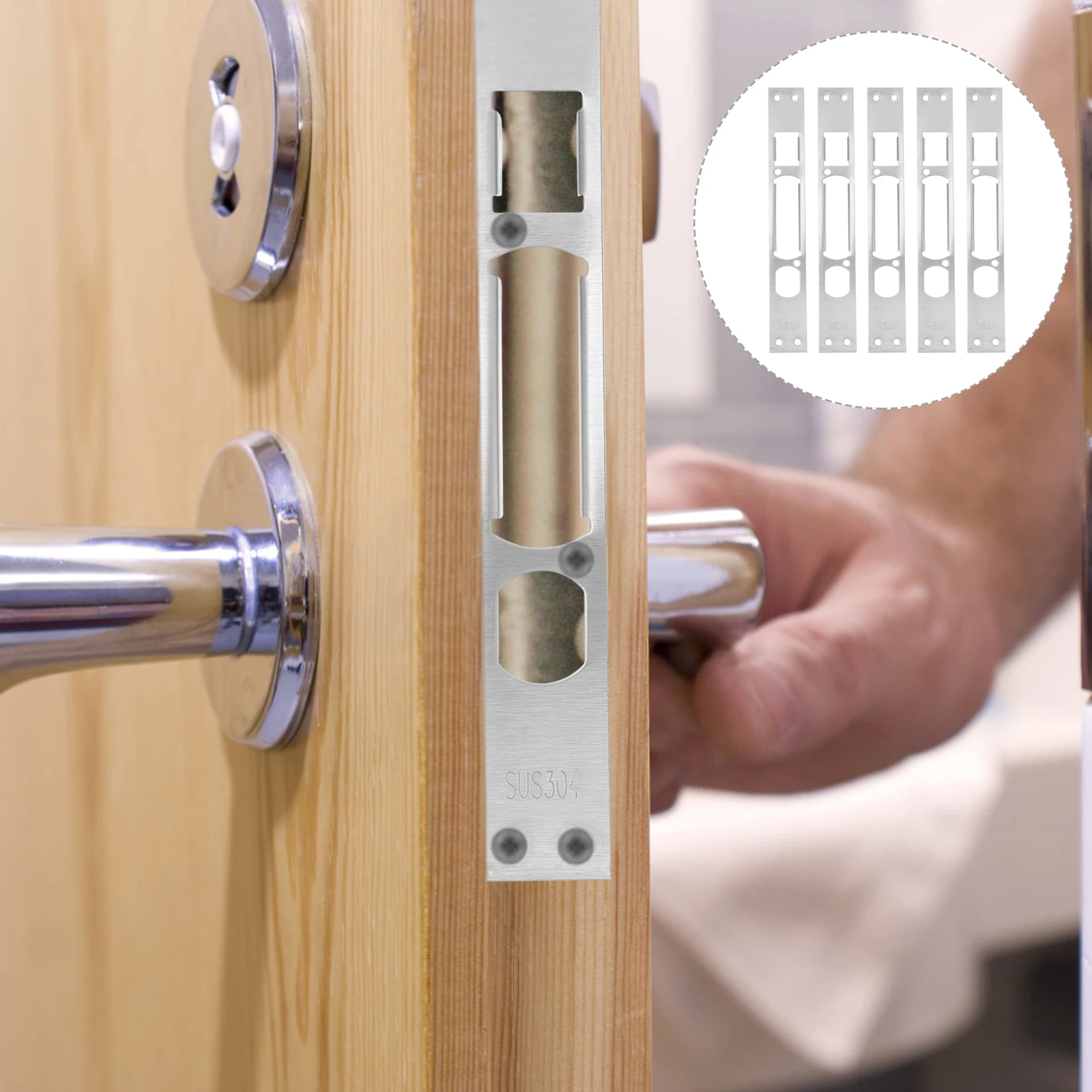 5Pcs Door Security Plate Reinforcement Iron Lock Body Buckle High Hardness Wear Resistance Prevention Home Invasion
5Pcs Door Security Plate Reinforcement Iron Lock Body Buckle High Hardness Wear Resistance Prevention Home Invasion