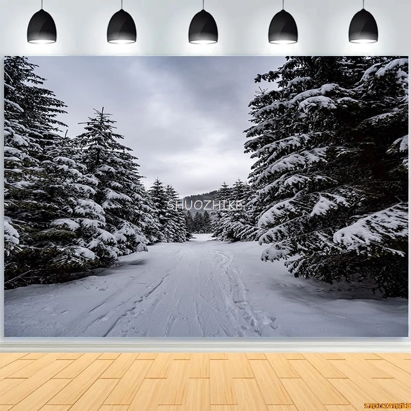 Winter Forest Snowcovered Road Photography Backdrops Blurred Landscape Snowflakes Road Spruce Trees Photo Background XD-09
Winter Forest Snowcovered Road Photography Backdrops Blurred Landscape Snowflakes Road Spruce Trees Photo Background XD-09