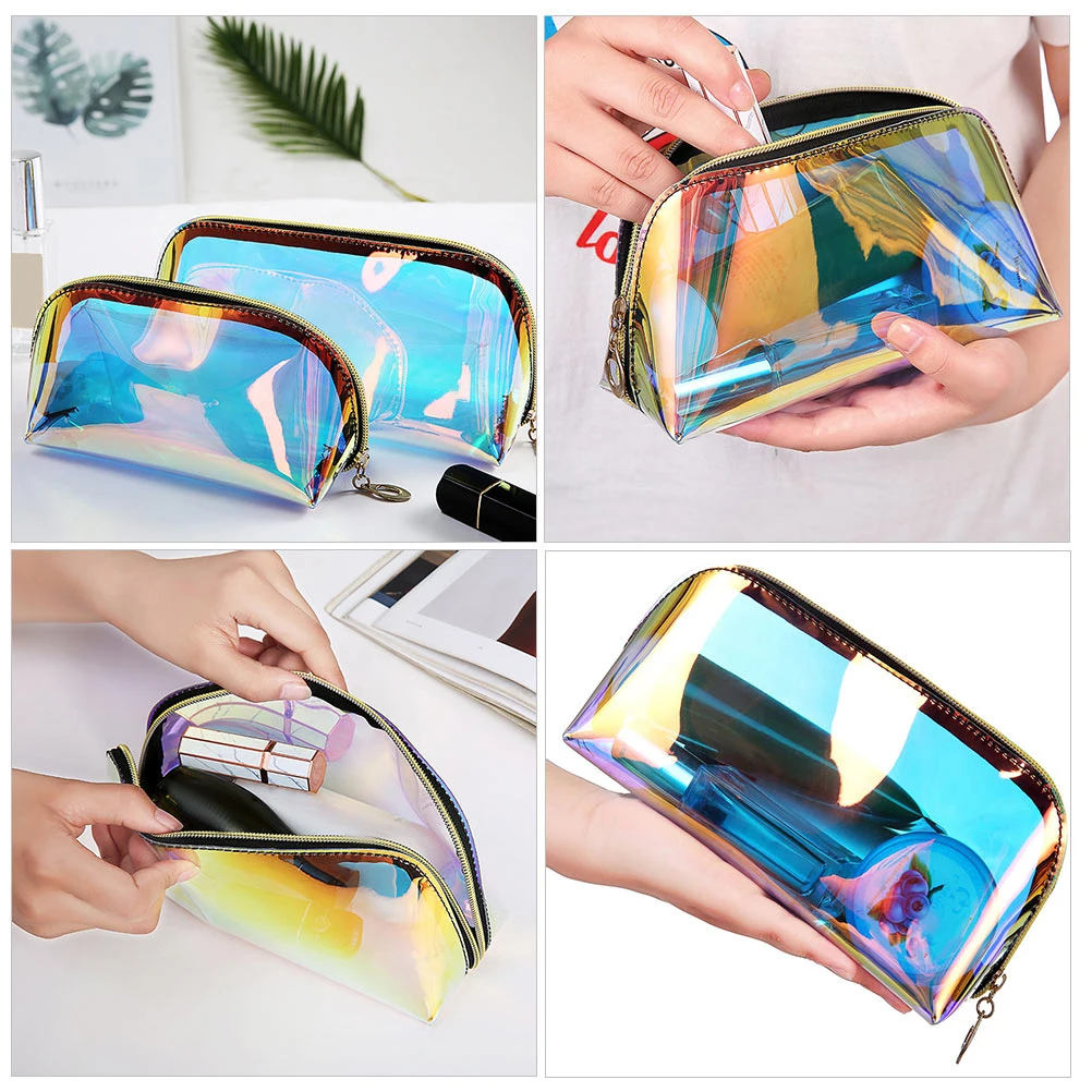 2pcs Holographic Makeup Bag Organizer Proof Iridescent Pouch TPU Toiletry Case Storage
2pcs Holographic Makeup Bag Organizer Proof Iridescent Pouch TPU Toiletry Case Storage