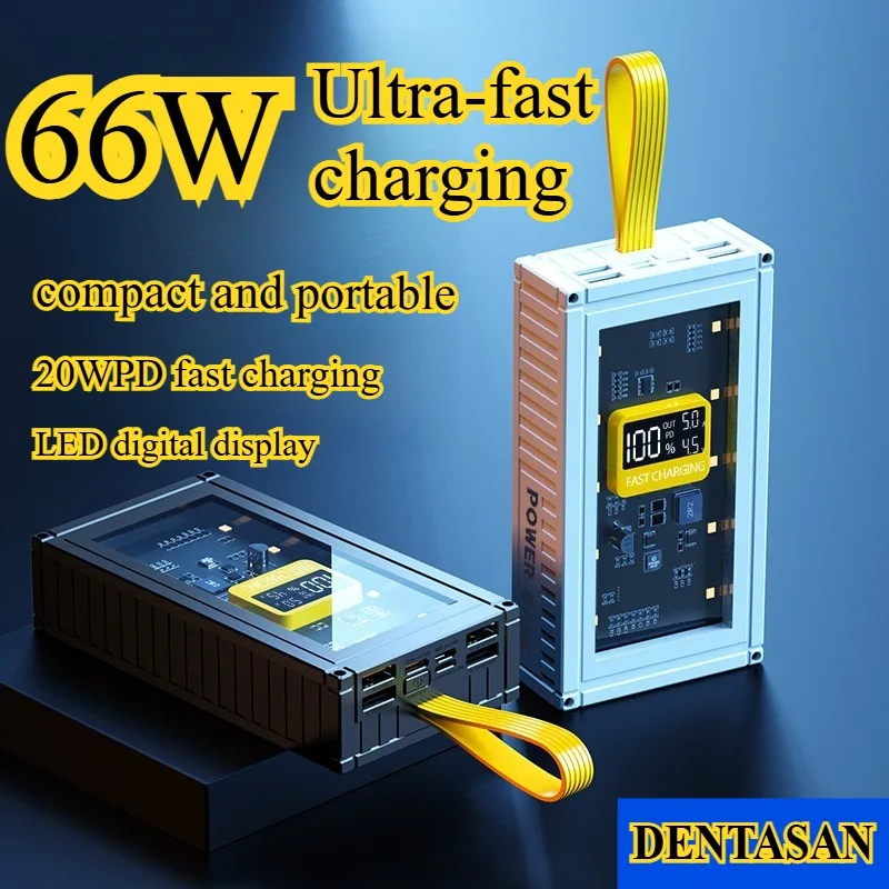 20000mah 30000mah 50000mah Transparent Container Design Ultra Large Capacity Super Fast Charging Mobile Power Bank
20000mah 30000mah 50000mah Transparent Container Design Ultra Large Capacity Super Fast Charging Mobile Power Bank