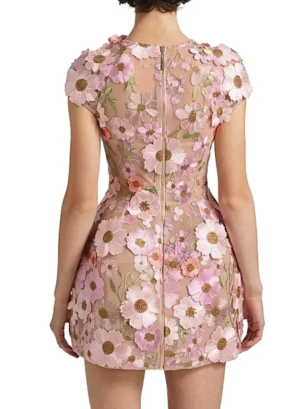 Customized Exquisite Appliques Mini Evening Dress Formal Graduation Dress Women's O-neck Short Sleeve Back Zipper Prom Gown New
Customized Exquisite Appliques Mini Evening Dress Formal Graduation Dress Women's O-neck Short Sleeve Back Zipper Prom Gown New