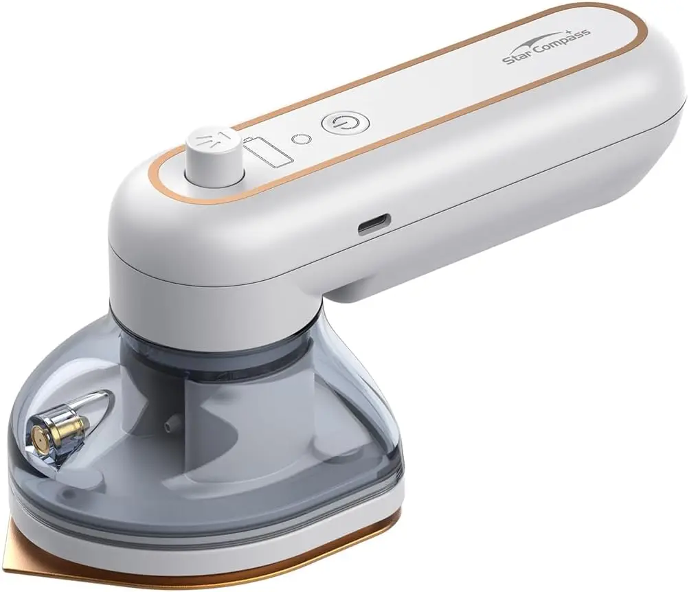 2026 Upgrade Cordless Handheld Iron, USB-C Rechargeable, Cruise Approved Portable Travel Iron with Spray Assist & Precision Tip
2026 Upgrade Cordless Handheld Iron, USB-C Rechargeable, Cruise Approved Portable Travel Iron with Spray Assist & Precision Tip