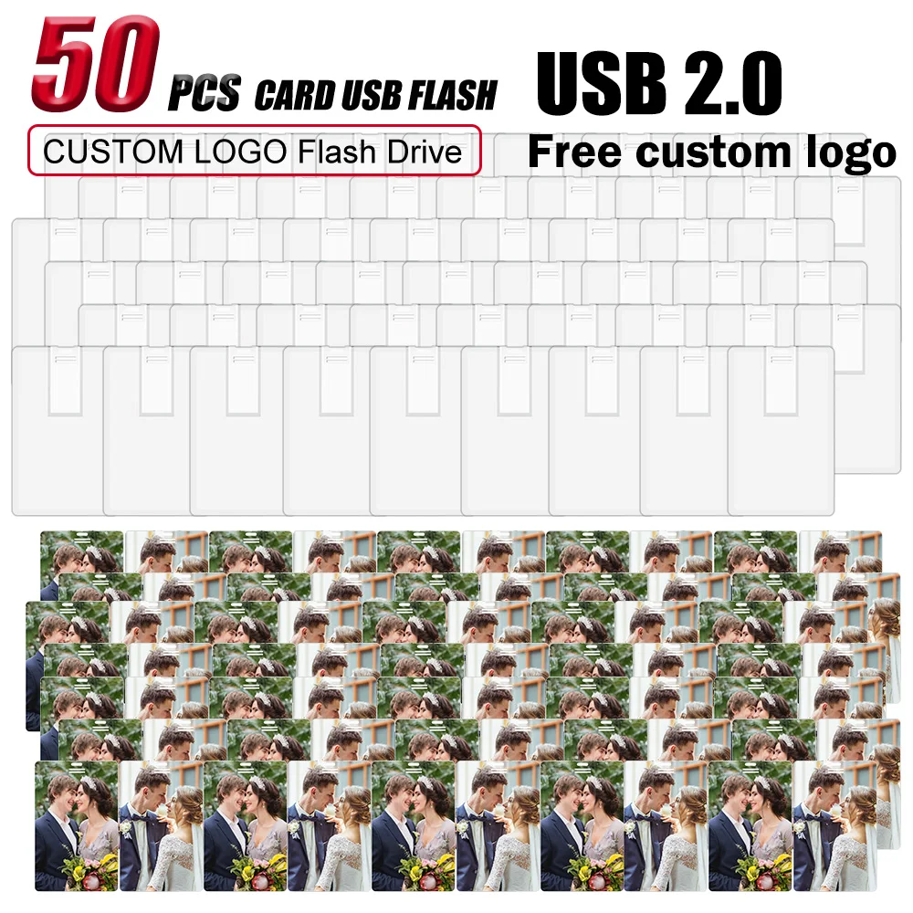 50pcs Credit Card Usb 2.0 Flash Drive 128GB 64GB Free Customized Logo Pen Drive 32GB 16GB 8GB 4GB Wedding Gift Memory Stick
50pcs Credit Card Usb 2.0 Flash Drive 128GB 64GB Free Customized Logo Pen Drive 32GB 16GB 8GB 4GB Wedding Gift Memory Stick