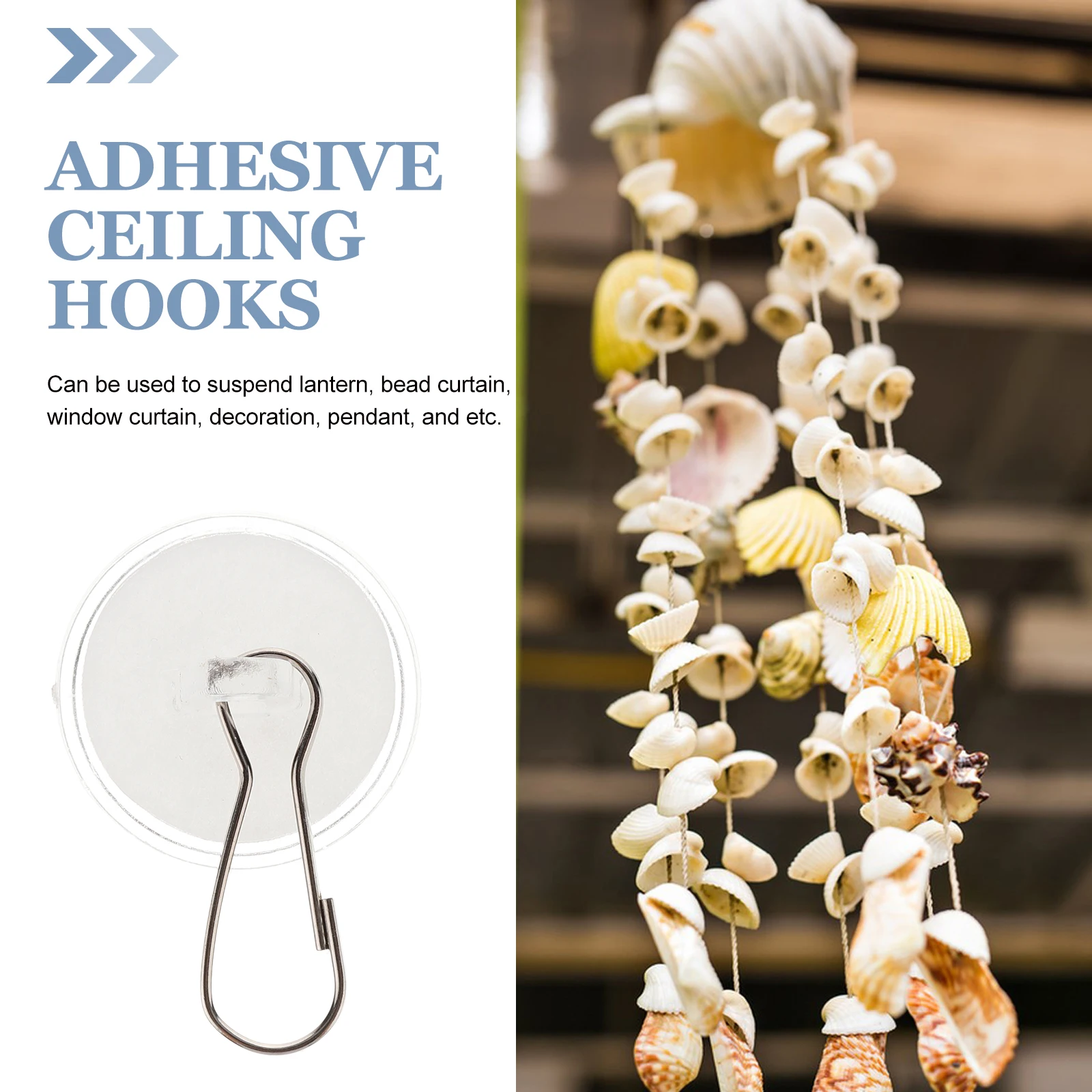 10pcs Adhesive Hooks Transparent Suction Cups Strong Capacity No Drill Ceiling Hooks for Decorations Plants Bells Lights Home
10pcs Adhesive Hooks Transparent Suction Cups Strong Capacity No Drill Ceiling Hooks for Decorations Plants Bells Lights Home