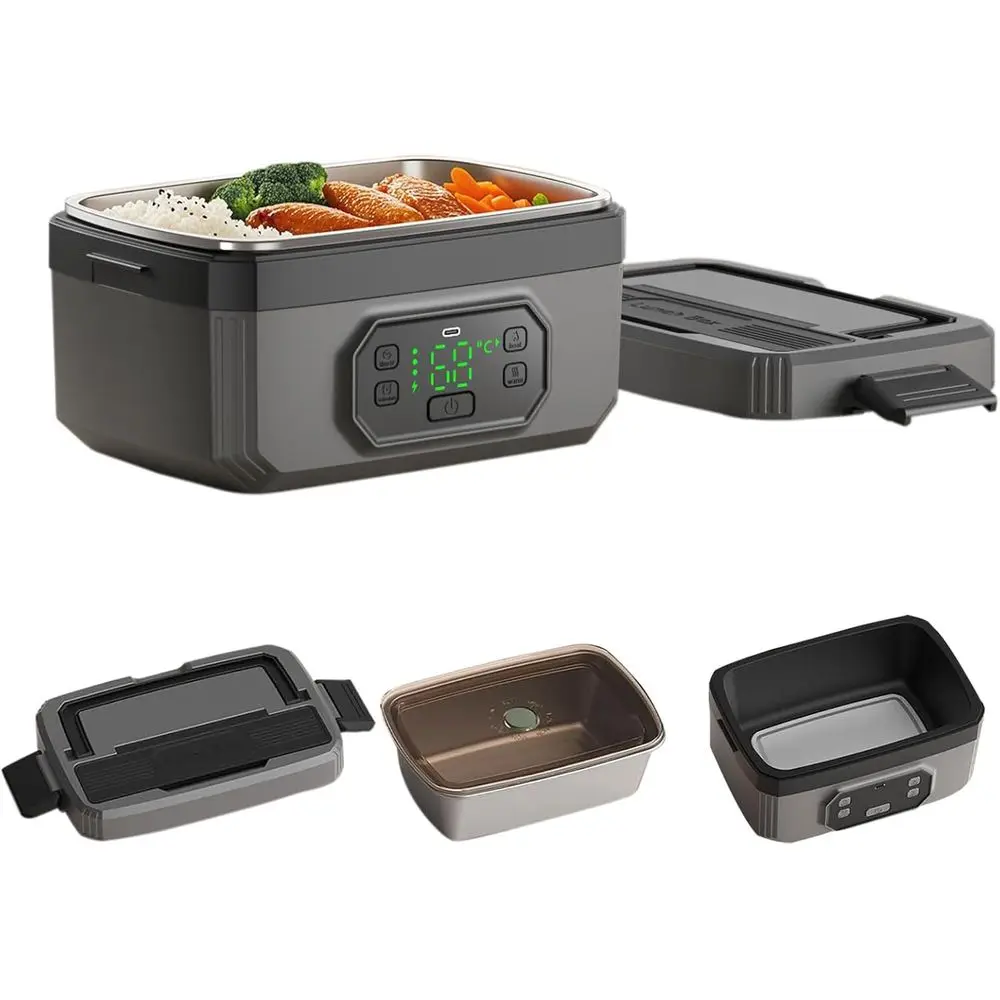 Беспроводной электрический ланч-бокс с подогревом для взрослых, портативный подогреватель еды, 6,8 стаканов, аккумулятор 24000 мАч, нагревательный элемент
Беспроводной электрический ланч-бокс с подогревом для взрослых, портативный подогреватель еды, 6,8 стаканов, аккумулятор 24000 мАч, нагревательный элемент