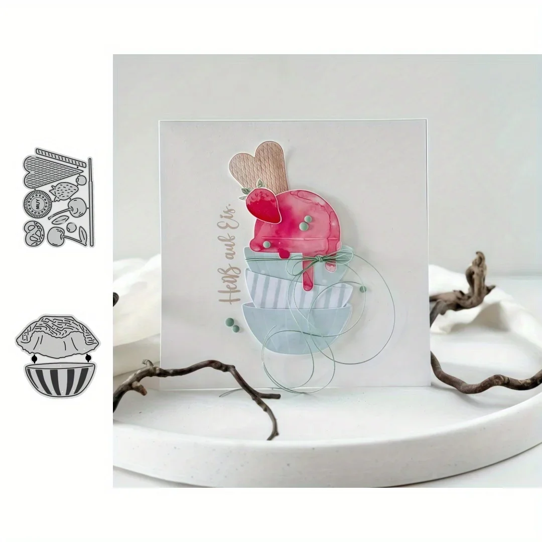 2025 New Arrival Ice Cream Bowl and Ice Decoration Metal Cutting Dies for DIY Scrapbooking Card Making Stencils Photo Albums
2025 New Arrival Ice Cream Bowl and Ice Decoration Metal Cutting Dies for DIY Scrapbooking Card Making Stencils Photo Albums