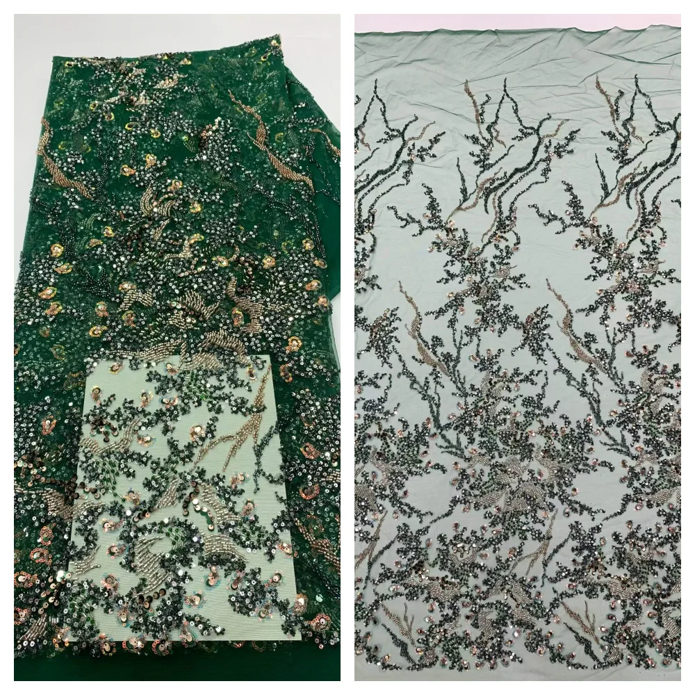 Luxury Nigerian Handmade Beaded Lace Fabric 2026 High Quality Sequins Beaded Embroidery African French Lace Fabric For Dress
Luxury Nigerian Handmade Beaded Lace Fabric 2026 High Quality Sequins Beaded Embroidery African French Lace Fabric For Dress