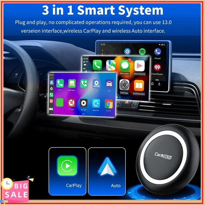 Exclusive Carplay Ai Box Android 13 8G +128G QCM6225 8-Core Wireless Android Auto Support 4G LTE TV Car Play Smart Box
Exclusive Carplay Ai Box Android 13 8G +128G QCM6225 8-Core Wireless Android Auto Support 4G LTE TV Car Play Smart Box
