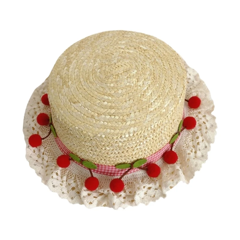 573B Outdoor Straw Hat Cherry Adornment Breathable Fabric Summer Straw Hat For Women
573B Outdoor Straw Hat Cherry Adornment Breathable Fabric Summer Straw Hat For Women