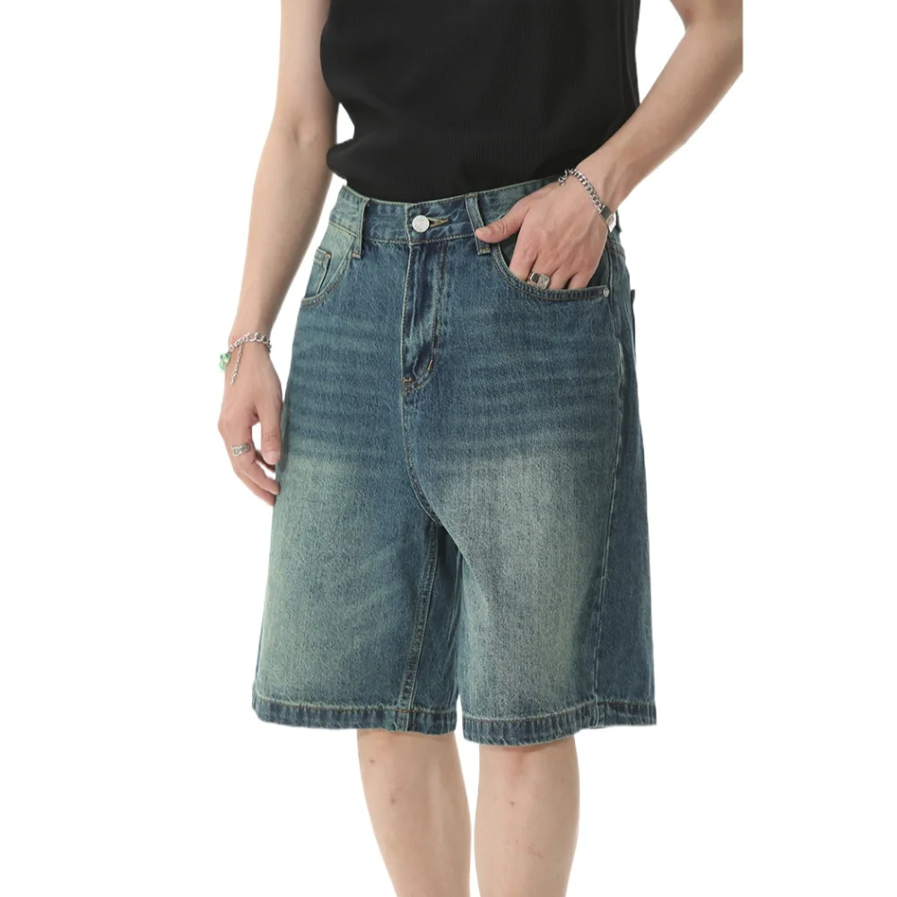 Ins Ins Denim Shorts Men Loose Trousers Baggy Short Jeans High Waist Streetwear Denim Knee Length Pants Summer
Ins Ins Denim Shorts Men Loose Trousers Baggy Short Jeans High Waist Streetwear Denim Knee Length Pants Summer