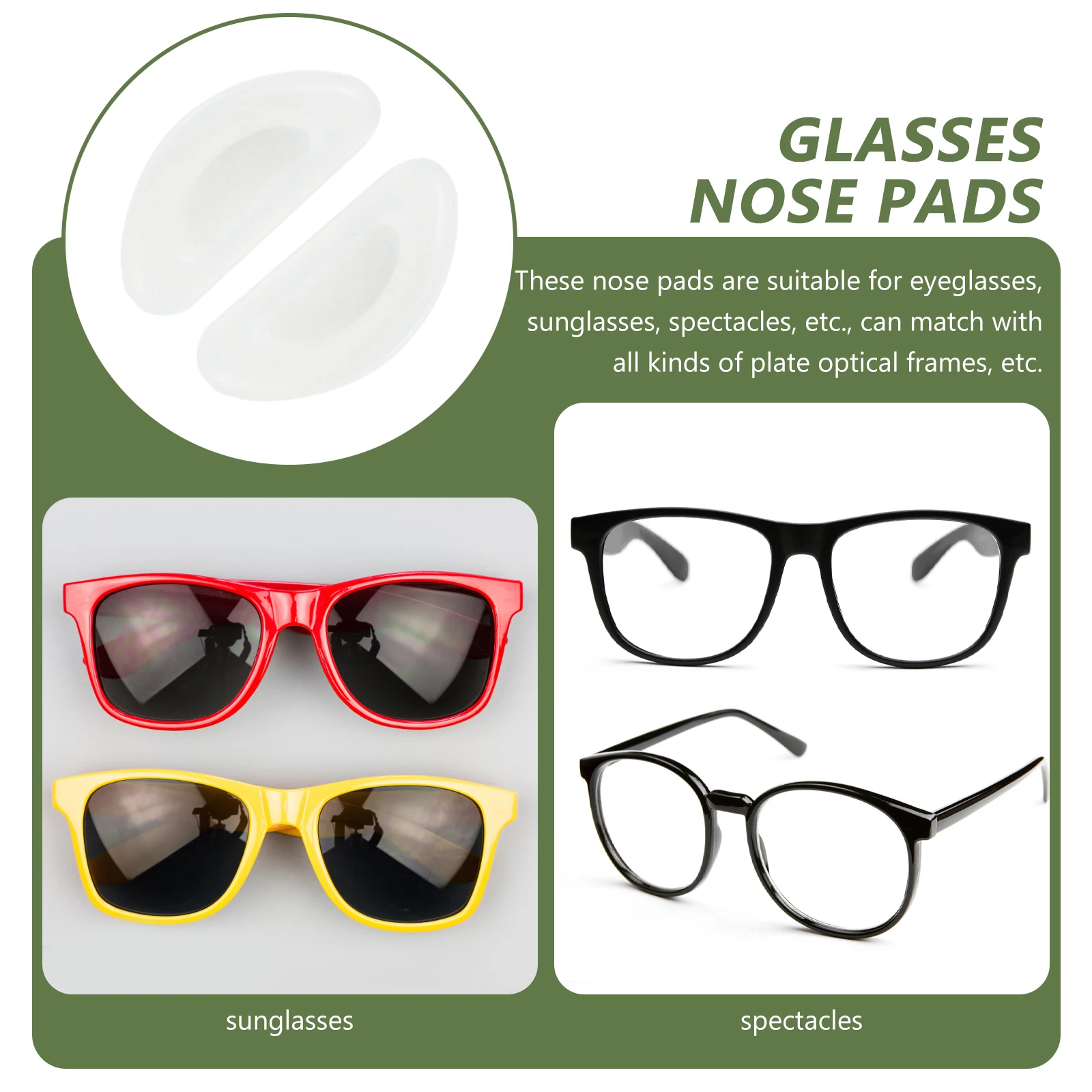 Eyeglass Nose Pads High-Class Silicone Non-Slip Glasses Replacement Parts Comfortable Eyeglasses Nose Support
Eyeglass Nose Pads High-Class Silicone Non-Slip Glasses Replacement Parts Comfortable Eyeglasses Nose Support