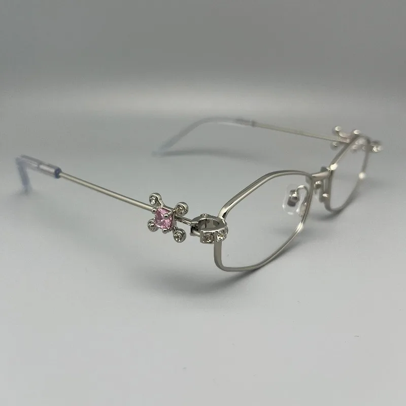 2025 GM Silver Polygon Glasses Frame Women Jewelry Glasses Prescription Anti-blue Light Titanium Frame Ultra Light Glasses
2025 GM Silver Polygon Glasses Frame Women Jewelry Glasses Prescription Anti-blue Light Titanium Frame Ultra Light Glasses