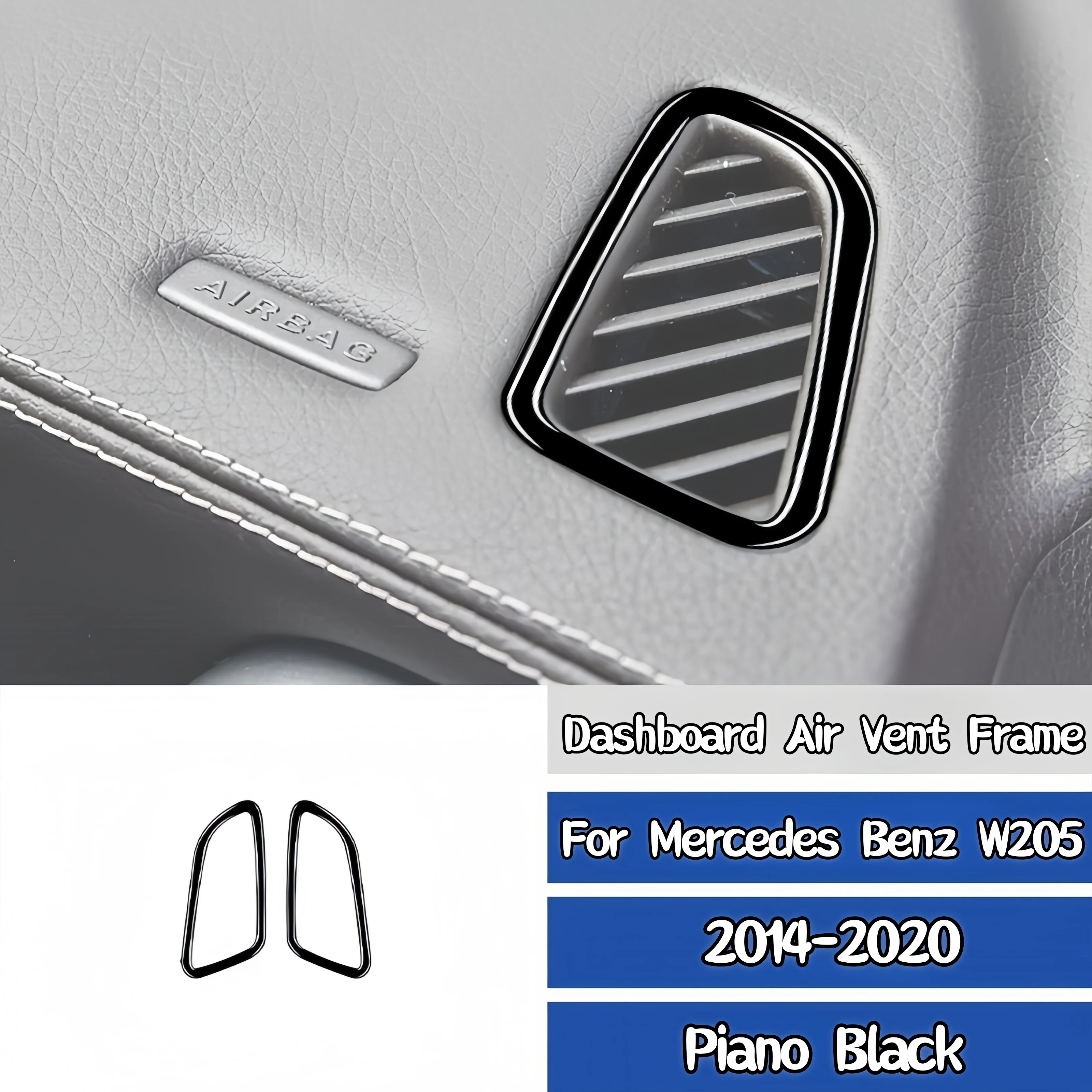 For Mercedes W205 Benz C Class GLC 14-20 Piano Black Auto Dashboard Air Vent Outlet Decorative Cover Trim Sticker Accessories
For Mercedes W205 Benz C Class GLC 14-20 Piano Black Auto Dashboard Air Vent Outlet Decorative Cover Trim Sticker Accessories