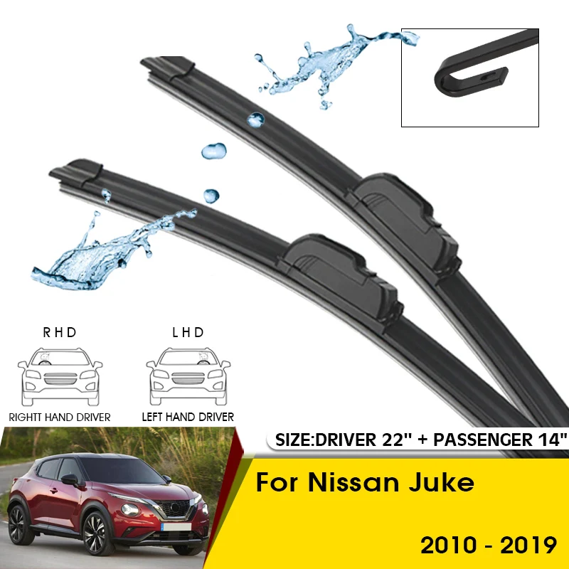 Car Wiper Blades For Nissan Juke 2010-2019 Windshield Windscreen Front Window Blades 22"+14" Car Accessories
Car Wiper Blades For Nissan Juke 2010-2019 Windshield Windscreen Front Window Blades 22"+14" Car Accessories
