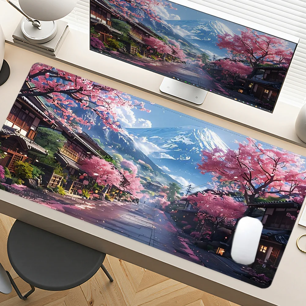 Cherry Blossom Mouse Pad Large Desk Accessories Desk Pad Rubber Base with Stitched Edge Mousepad Non-Slip Mousepad for Office
Cherry Blossom Mouse Pad Large Desk Accessories Desk Pad Rubber Base with Stitched Edge Mousepad Non-Slip Mousepad for Office