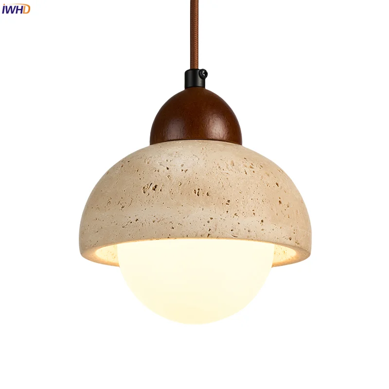 IWHD Wabi Sabi Glass LED Pendant Light Fixture Bedroom Dining Living Room Decor Yellow Travertine Hanging Lamp Lighting Lampara
IWHD Wabi Sabi Glass LED Pendant Light Fixture Bedroom Dining Living Room Decor Yellow Travertine Hanging Lamp Lighting Lampara