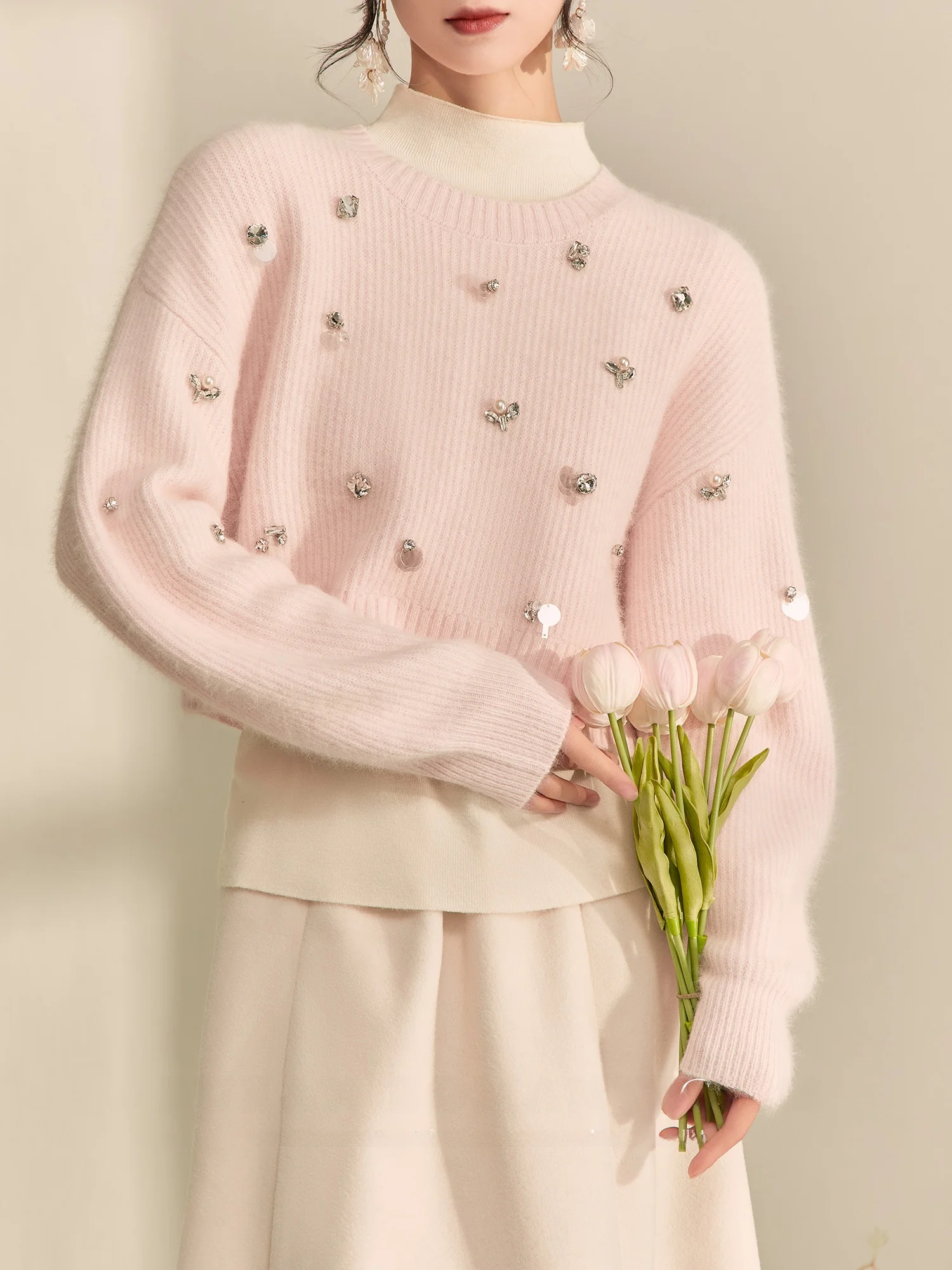 FlowingEra Unique Beautiful Knitted Sweater round Ne Soft Cozy Lazy Gentle Sweet Super Pret Women's Winter Faion
FlowingEra Unique Beautiful Knitted Sweater round Ne Soft Cozy Lazy Gentle Sweet Super Pret Women's Winter Faion