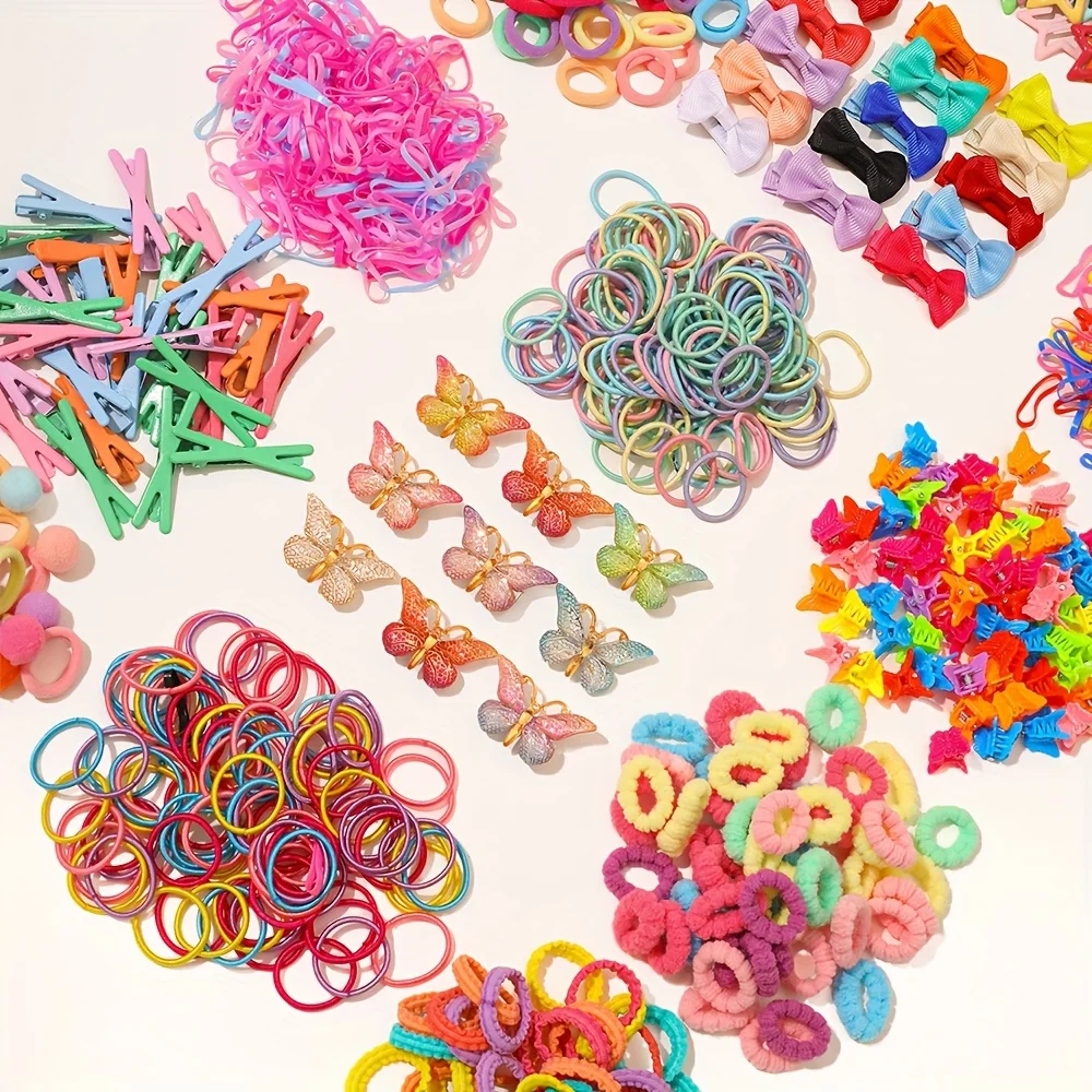 930 Pieces of Butterfly Hairpins for Girls, Sweet Hair Ties, Rubber Bands and Bows, Suitable for Daily Street Parties
930 Pieces of Butterfly Hairpins for Girls, Sweet Hair Ties, Rubber Bands and Bows, Suitable for Daily Street Parties