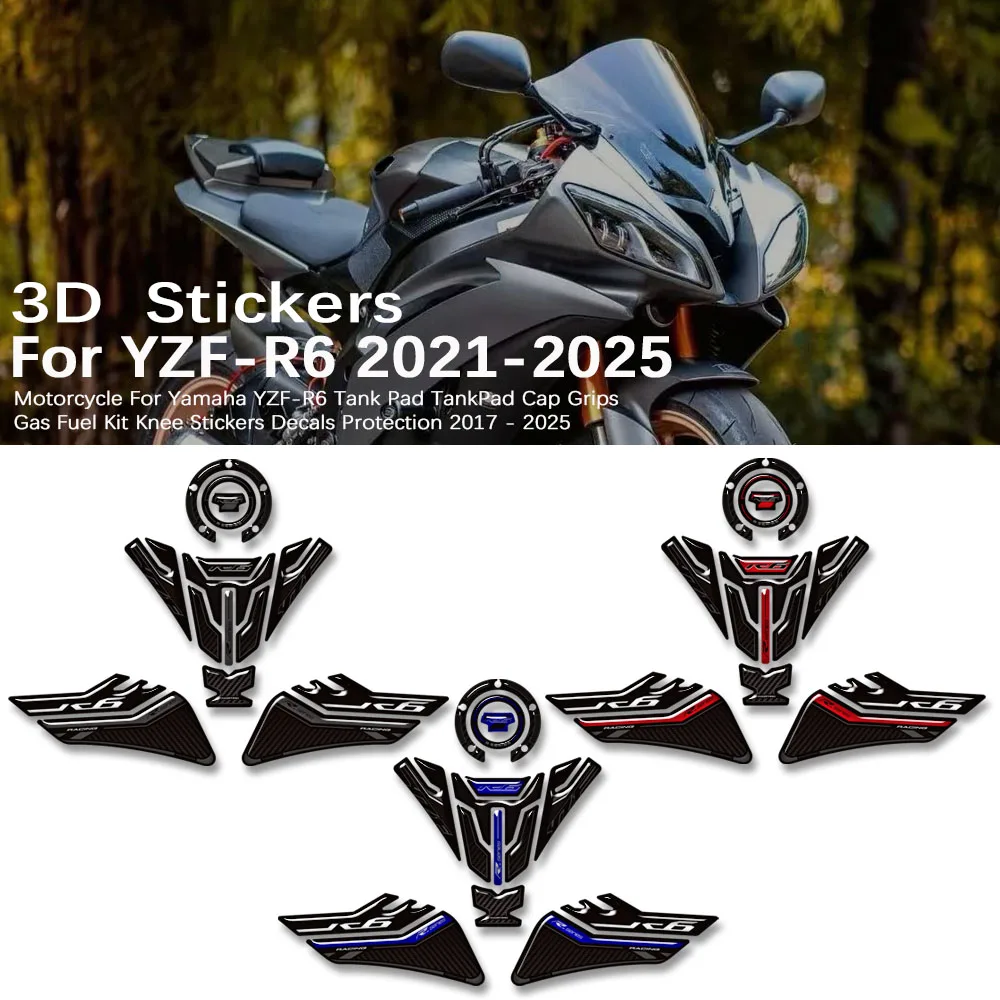Motorcycle Accessories For Yamaha YZF-R6 YZFR Tank Pad TankPad Cap Grips Gas Fuel Kit Knee Stickers Decals Protection 2017-2025
Motorcycle Accessories For Yamaha YZF-R6 YZFR Tank Pad TankPad Cap Grips Gas Fuel Kit Knee Stickers Decals Protection 2017-2025