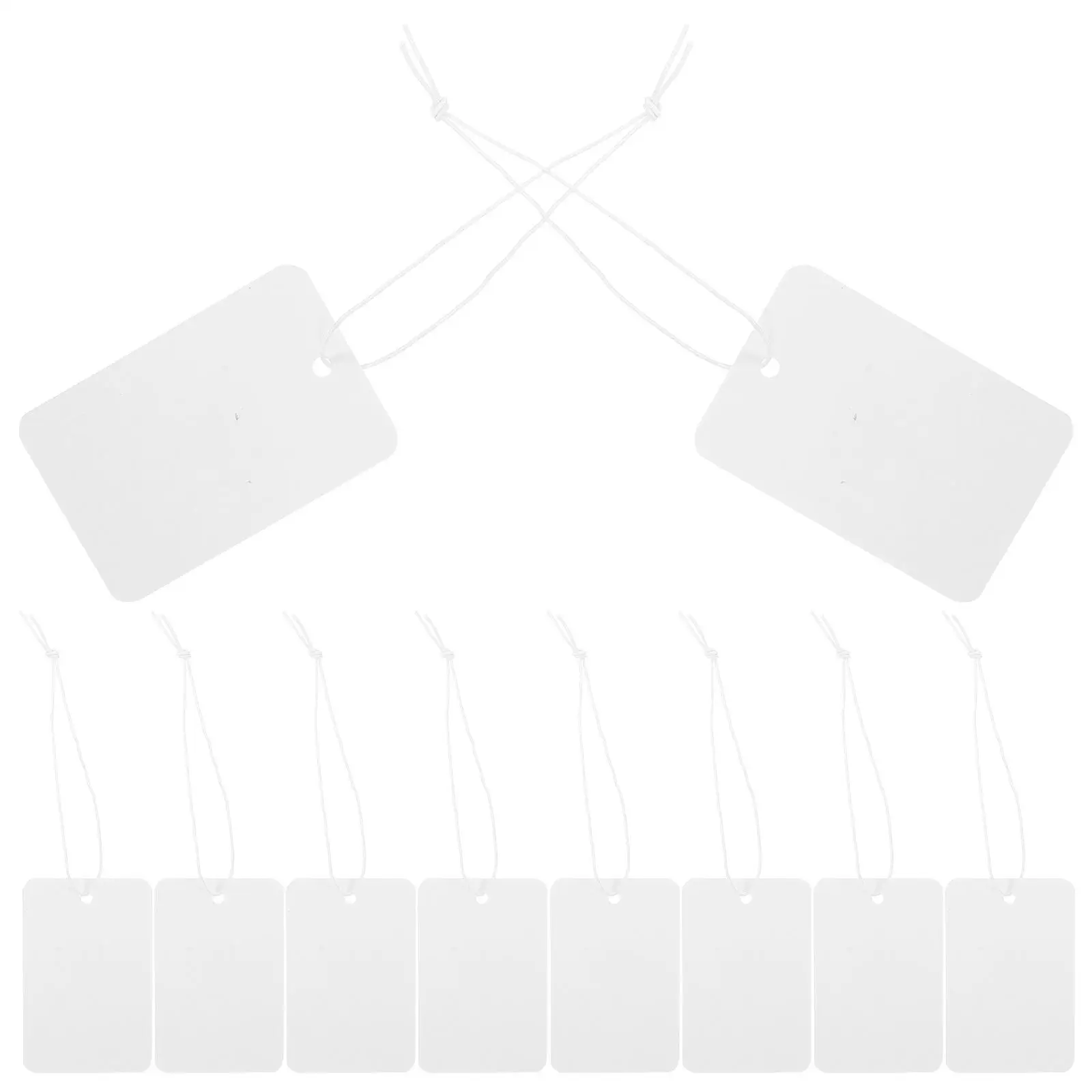 100 Pcs Elastic Rope Tags Blank Labels for Jewelry Clothing 4X6 White Card Handwritten Gifts Packaging Solutions
100 Pcs Elastic Rope Tags Blank Labels for Jewelry Clothing 4X6 White Card Handwritten Gifts Packaging Solutions