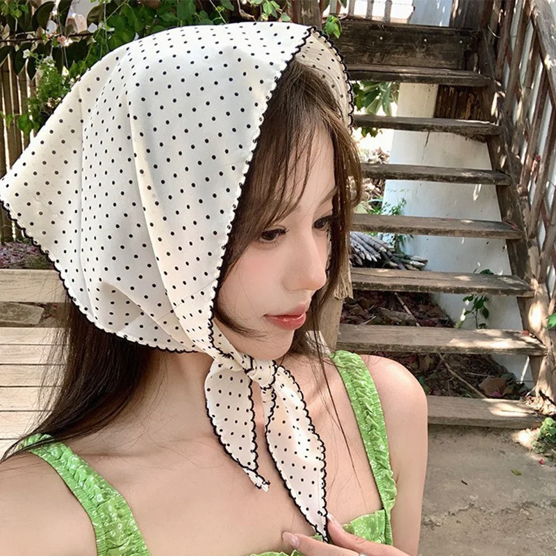 Neckerchief Sweet Polka Dot Headband Turban Korean Fresh Small Scarf Thin Striped Triangular Hair Band Girls Hair Accessories
Neckerchief Sweet Polka Dot Headband Turban Korean Fresh Small Scarf Thin Striped Triangular Hair Band Girls Hair Accessories