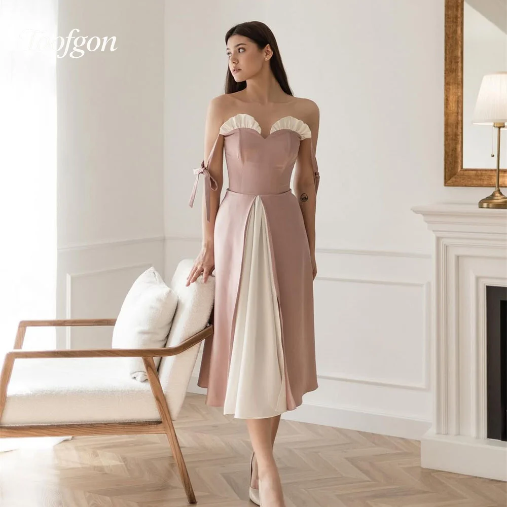 Toofgon Blush Pink A Line Matte Satin Mid Prom Dresses Customized Sweetheart Tea Length Women Formal Party Dress Evening Gowns
Toofgon Blush Pink A Line Matte Satin Mid Prom Dresses Customized Sweetheart Tea Length Women Formal Party Dress Evening Gowns