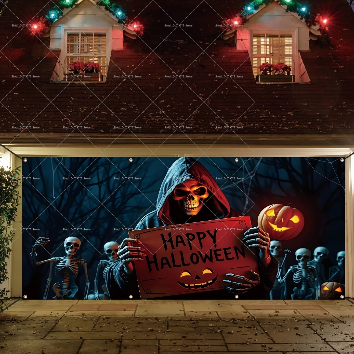 1Pc Happy Halloween! Garage Background Banners Are Perfect For Adding A Spooky Atmosphere To Patios, Gardens, And Themed Parties
1Pc Happy Halloween! Garage Background Banners Are Perfect For Adding A Spooky Atmosphere To Patios, Gardens, And Themed Parties