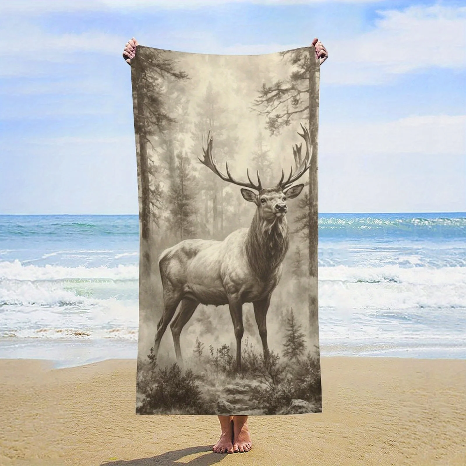 Sand-free Microfiber Beach Towel Quick Dry Large Stag Print Bath Towel For Swimming Pool Travel Vacation Outdoor Yoga Blanket
Sand-free Microfiber Beach Towel Quick Dry Large Stag Print Bath Towel For Swimming Pool Travel Vacation Outdoor Yoga Blanket