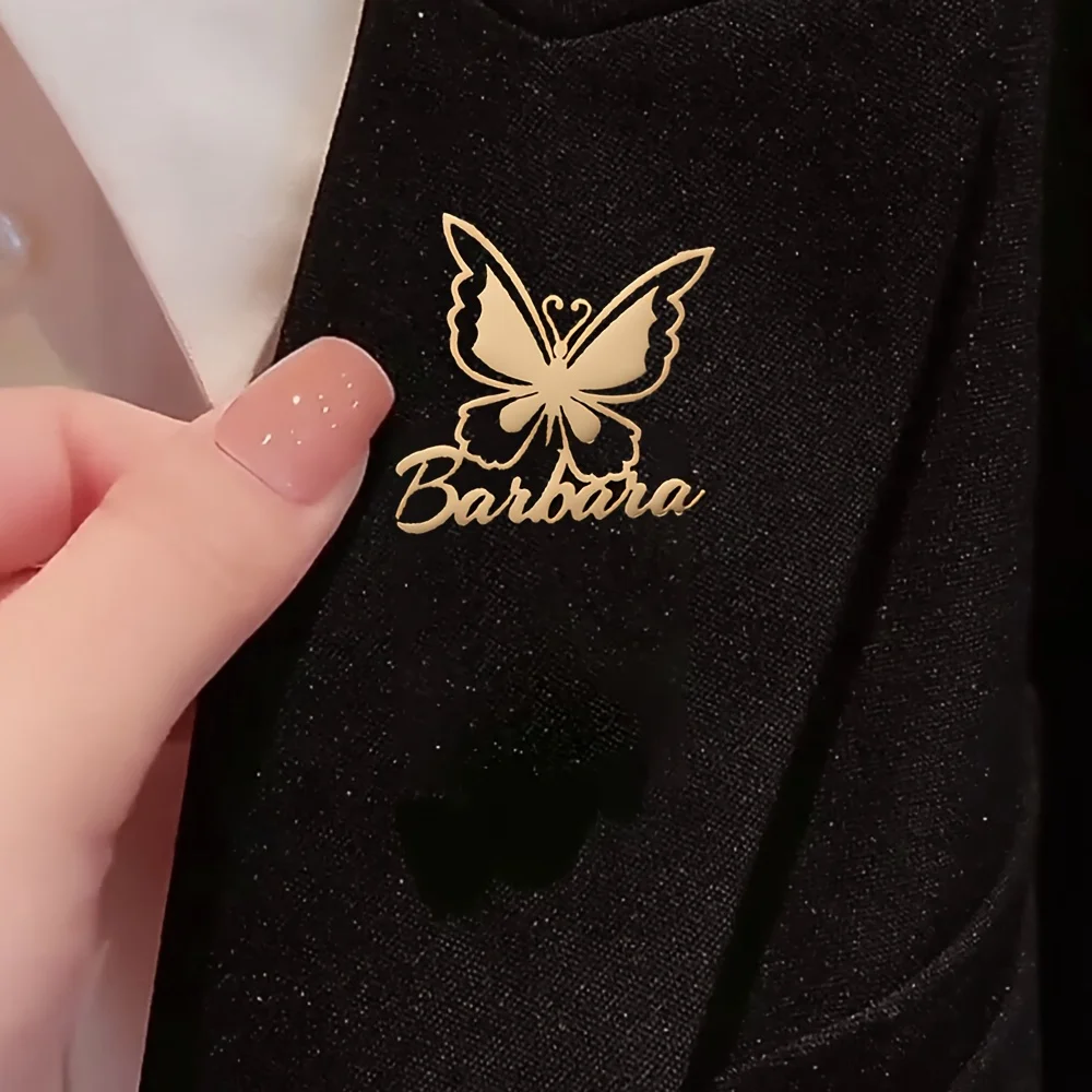Personalized Elegant Name Butterfly Brooch Women's Custom Stainless Steel Letter Pin Suitable for Backpacks Hats and Clothing
Personalized Elegant Name Butterfly Brooch Women's Custom Stainless Steel Letter Pin Suitable for Backpacks Hats and Clothing